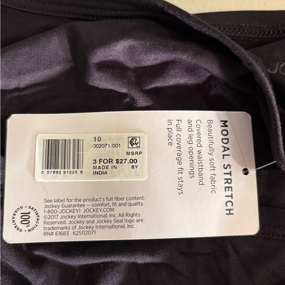 Jockey Supersoft Black French Cut Panties NWT - Picture 3 of 4